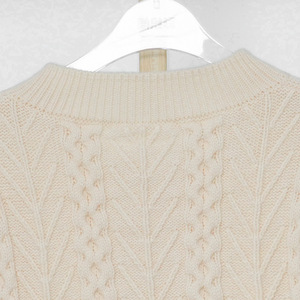 <span class=keywords><strong>Cardigan</strong></span> maglione da donna con bottoni a manica lunga dal design elegante di colore <span class=keywords><strong>Beige</strong></span> con cappotto girocollo monopetto a sfera - Product Image 4