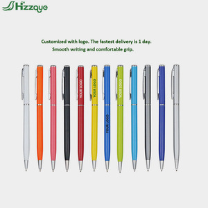 Hot Selling Ultra Thin Kugelschreiber, neuartige kommerzielle Promotion Silber Rose Gold Metall Custom Hotel Logo Stift - Product Image 5