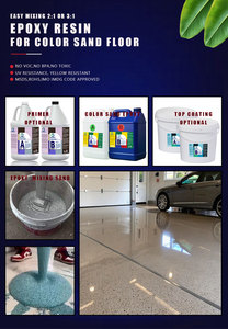 Độ bóng cao tự san lấp mặt bằng chất lỏng Epoxy nhựa sơn màu cát Epoxy lớp phủ sàn cho xi măng đá cẩm thạch hiệu ứng sàn - Product Image 5