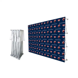 Equipo de exposición Pop <span class=keywords><strong>Up</strong></span> Wall Tension Fabric Popup Display <span class=keywords><strong>Banner</strong></span> publicitario de aluminio - Product Image 2