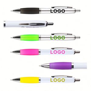 Custom Logo Print Large Rubber Cover Ballpoint Pen Office Stationery Enterprise Advertisement Promotional <b>Gift</b> Plastic Ballpen - Product Image 4