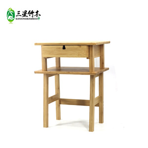 Estante de bambú para cabecera, mesita de noche portátil, mesa auxiliar para sofá, mesita de noche, mesa de centro pequeña móvil. - Product Image 3