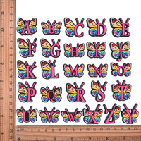 Accessoires décoratifs pour chaussures en PVC et caoutchouc, style sabot avec breloque papillon et lettres, pour chaussures de plage, Xiami XH-655-05