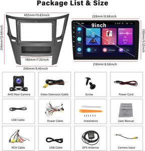 (Stock en EE. UU.) Radio Estéreo para <span class=keywords><strong>Auto</strong></span> Podofo de 9 Pulgadas con Android 13 para <span class=keywords><strong>Subaru</strong></span> <span class=keywords><strong>Legacy</strong></span>/Outback 2010-2016, Carplay, Android <span class=keywords><strong>Auto</strong></span>, GPS, WiFi, Cámara de Reversa - Product Image 6