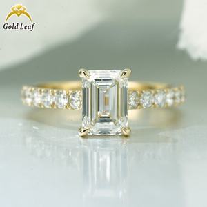 Goldleaf 4 Carat Lab Grown Emerald Cut Engagement <b>Diamond</b> <b>Ring</b> 14K 18K White Gold IGI/ Certified D Color Wedding <b>Rings</b> - Product Image 4