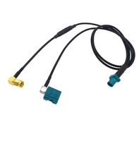 Câble Z mâle vers Z femelle/SMA/SMA 90 de 0,5 m °   Câble répartiteur en Y à angle droit RG174, rallonge pour GPS de voiture, câble de connexion radio