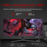 Fábrica de China Monitor negro de 34 pulgadas Monitor de computadora PLANO 4K de bajo brillo para oficina