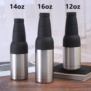 Enfriador de Botellas de Acero Inoxidable de 12 oz, Aislado al Vacío, con Asa, Tapa y Abridor para Cerveza, Viajes y Uso al Aire Libre - Product Image 6