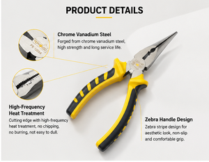<span class=keywords><strong>Pinzas</strong></span> de punta fina PONDRIO Zebra Handle Nipple Forceps CR-V con agarre antideslizante decorativo para bricolaje, OEM, corte, ESD-Safe, cromo-vanadio - Product Image 4