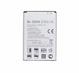 Dito BL-53YH 3000MAh BL53YH BL 53YH, Baterai Telepon Pengganti untuk LG G3 400 F400K F470 D830 D850 VS985 D850 D852 D855 D859