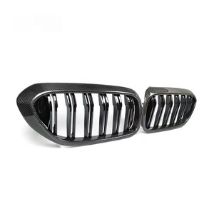 Parrilla Delantera de Fibra de Carbono con Doble Entrada de Aire para BMW Serie 5 G30 F90 M5 2017-2019 530i 540i M550i - Product Image 5