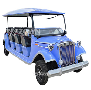 Voiture électrique classique de luxe rétro, chariot touristique vintage alimenté par batterie 72V pour les centres de villégiature - Product Image 2