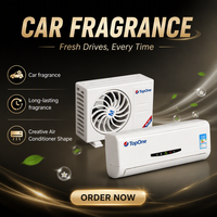 Set d'aromathérapie en gros avec diffuseur solaire rotatif pour voiture, design mini AC et coffret écologique