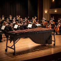 DFM650 5.0 Octave Marimba Professional Concert Percussion Instrument for Orchestra and Solo Performance