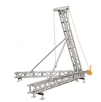Estructura de soporte en forma de A para altavoces y luces, de aluminio, con sistema de espiga, para sujeción al suelo.