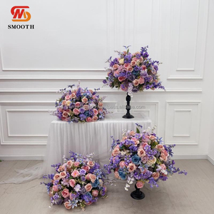 Décoration d'arc de fleur en soie de mariage lisse fleurs artificielles Arrangement d'arc de mariage décoration de toile de fond de fleur d'arc de mariage - Product Image 2