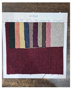 Tela de Jacquard Tejida, Teñida, de Lana/Poliéster, Tweed Negro con Rayas en Espiga para Tapicería, Venta al Por Mayor Directamente del Fabricante