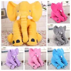 Factory Wholesale Multi Colors Soft Elephant Stuffed Animals Sleeping Doll Kids Toys Plush Elephant Pillow