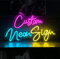 Enseigne néon LED personnalisée avec panneau acrylique étanche pour intérieur/extérieur – Décoration de logo professionnel pour bâtiments, bars, restaurants et murs