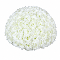 Boule de fleurs artificielles demi-ronde en soie, rose et hortensia, centre de table floral pour décoration de mariage, fleur artificielle pour hôtel