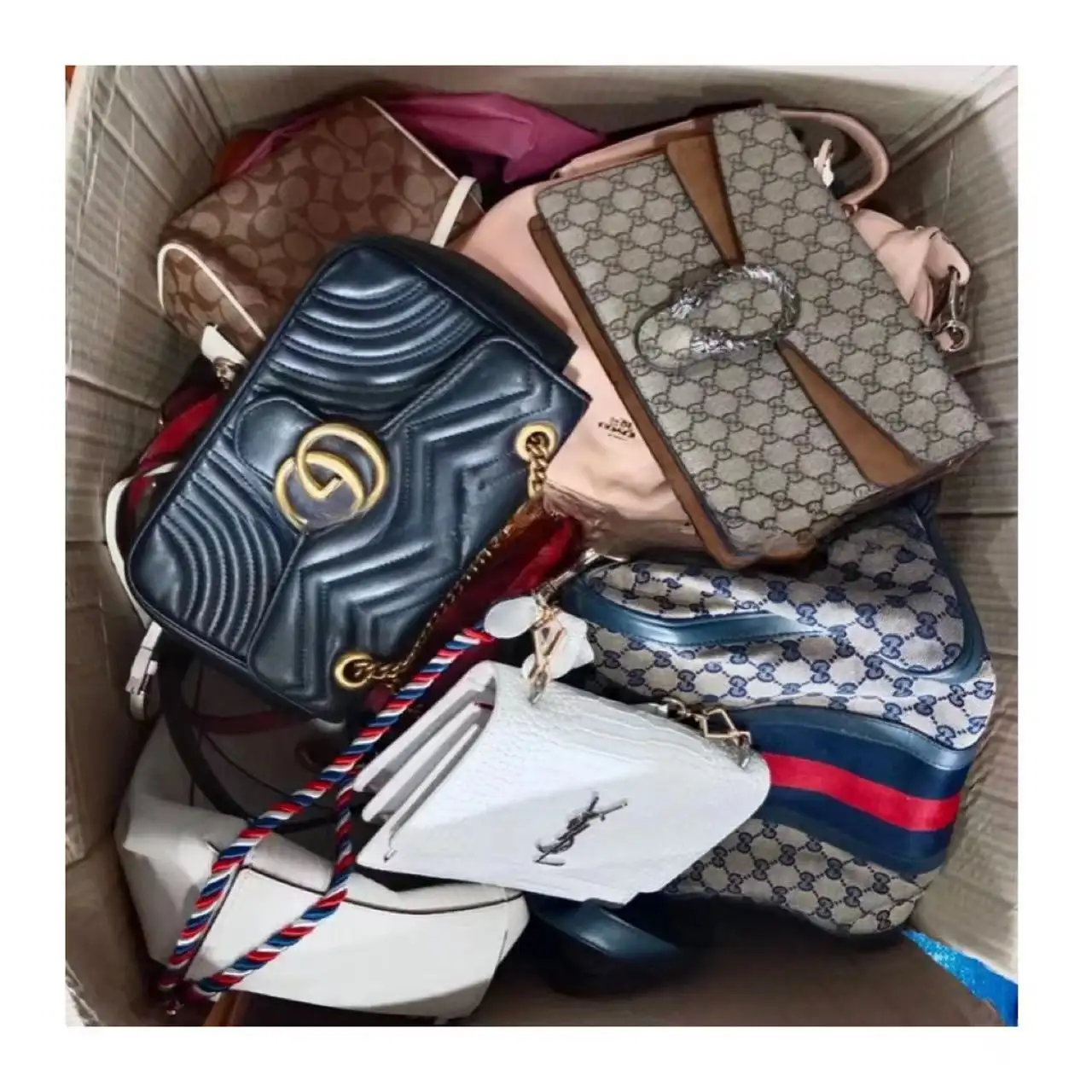 Оптовая продажа, женские кожаные сумки разных брендов, модные корейские сумки
