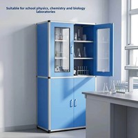 Armoire de rangement en aluminium et bois sur mesure pour instruments, avec serrure, casier de laboratoire en PP pour table de travail scolaire