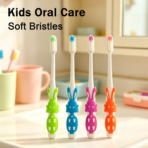 Brosse à dents manuelle pour enfants, motif lapin mignon, poils souples, pour usage domestique, protège les dents sensibles, vente en gros - Product Image 2