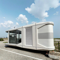 Maison Capsule Mobile Démontable en Acier Préfabriqué, Design Luxueux et Moderne, Portable, pour Usage Hôtelier Rapide