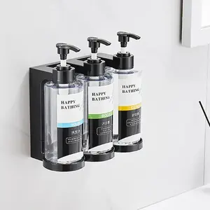 Wand montage Seifensp ender mit transparentem Design 300ml Shampoo Conditioner Flaschen spender