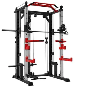 Smith Machine Functionele Trainer Power Kooi Verstelbare Gewicht Bench Alles In Een Commerciële Gym Machine
