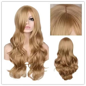 Pelucas de encaje <span class=keywords><strong>frontal</strong></span> sintético para mujer, peluca rizada de cuerpo largo, pelucas de Cosplay resistentes al calor resaltadas - Product Image 4