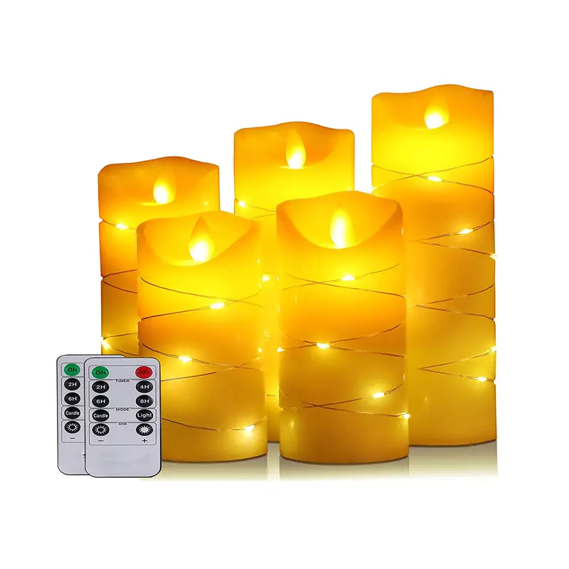1 세트 (3) 파라핀 불꽃 어린이 배터리 구동 깜박이 Led 촛불 요정 램프 장식