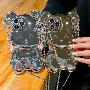 Ốp điện thoại hình gấu mạ điện sang trọng, lấp lánh dành cho <span class=keywords><strong>iPhone</strong></span> 11 12 13 14 15 Pro Plus - Product Image 3