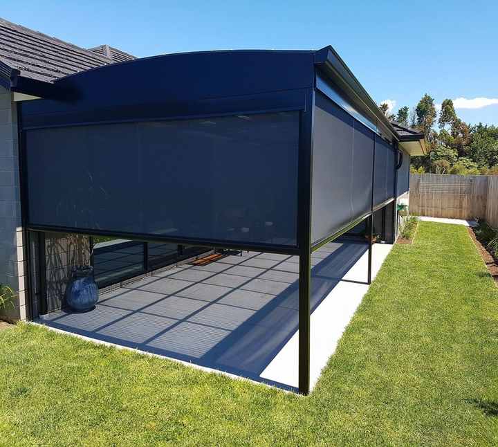 Outdoor Windproof Zip Track Electric Motorized Roller Blinds