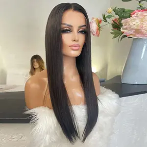 Israel wig supplier premium high quality russian human hair thin transparent full lace wig natural hairline baby hair