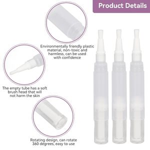 2ml 4ml 6ml High Quality Plastic Empty Custom Logo Screen Printed Custom Color Skin Care Nail Cuticle Oil Packaging Twist <b>Pen</b> - Product Image 4