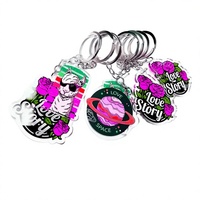 Porte-clés en acrylique transparent personnalisé sur mesure, avec logo, motif dessin animé, souvenir photo, cadeau durable et étanche
