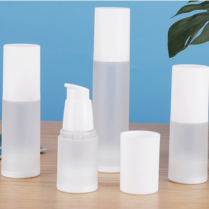 Espray <span class=keywords><strong>blanco</strong></span> esmerilado y bomba de loción, conjunto de cosméticos de gama alta, botella de sub-embalaje de 1, 2 y 3 oz, 15ml, 20ml, 30ml, 50ml - Product Image 2