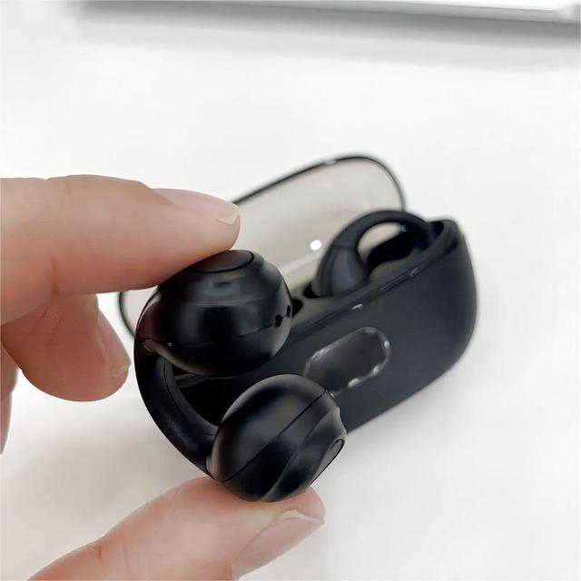 TM73 True Bone Conduction Wireless Earphones Ear Clip Earring Wireless Headphones with Mic Calling Touch Control Sports Headsets