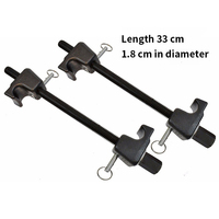 Macpherson Kit d'outils pour compresseur à ressort de jambe de force 2PCS Compresseur à ressort hélicoïdal avec goupilles de détente Compresseur à ressort