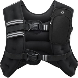 Gilet lesté de fitness réglable et personnalisé, doux pour la peau, avec sacs de sable améliorés pour la marche, la course à pied, le jogging et l'entraînement - Product Image 1