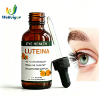 Gouttes liquides pour la santé des yeux à la lutéine 60ml, extrait de souci, soulagement de la fatigue oculaire numérique, yeux secs, soutien contre la lumière bleue, supplément naturel