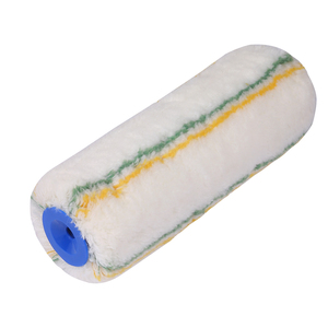Rouleau de peinture industriel DIY de 10 pouces, haute qualité, rayures jaunes et vertes, en polyamide, personnalisable, support OEM, poils de 18 mm - Product Image 1