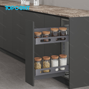 Toccen tủ bếp kéo ra lưu trữ tổ chức ngăn kéo giỏ với thép carbon mềm đóng trượt - Product Image 1