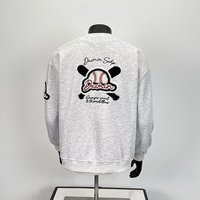 Sudadera Unisex con Cuello Redondo, Bordado Personalizado con Temática de Béisbol, Diseño Gráfico, Estilo Vintage, Oversize, Streetwear, ODM OEM