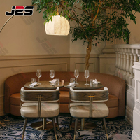Muebles de restaurante deportivos LED y muebles de cafetería al aire libre con mesas y sillas de bar con estilo