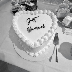 Decorazione per <span class=keywords><strong>Torta</strong></span> Nuziale in Acrilico con Scritta 'Just Married' Stile Ins, Vendita all'Ingrosso - Product Image 1