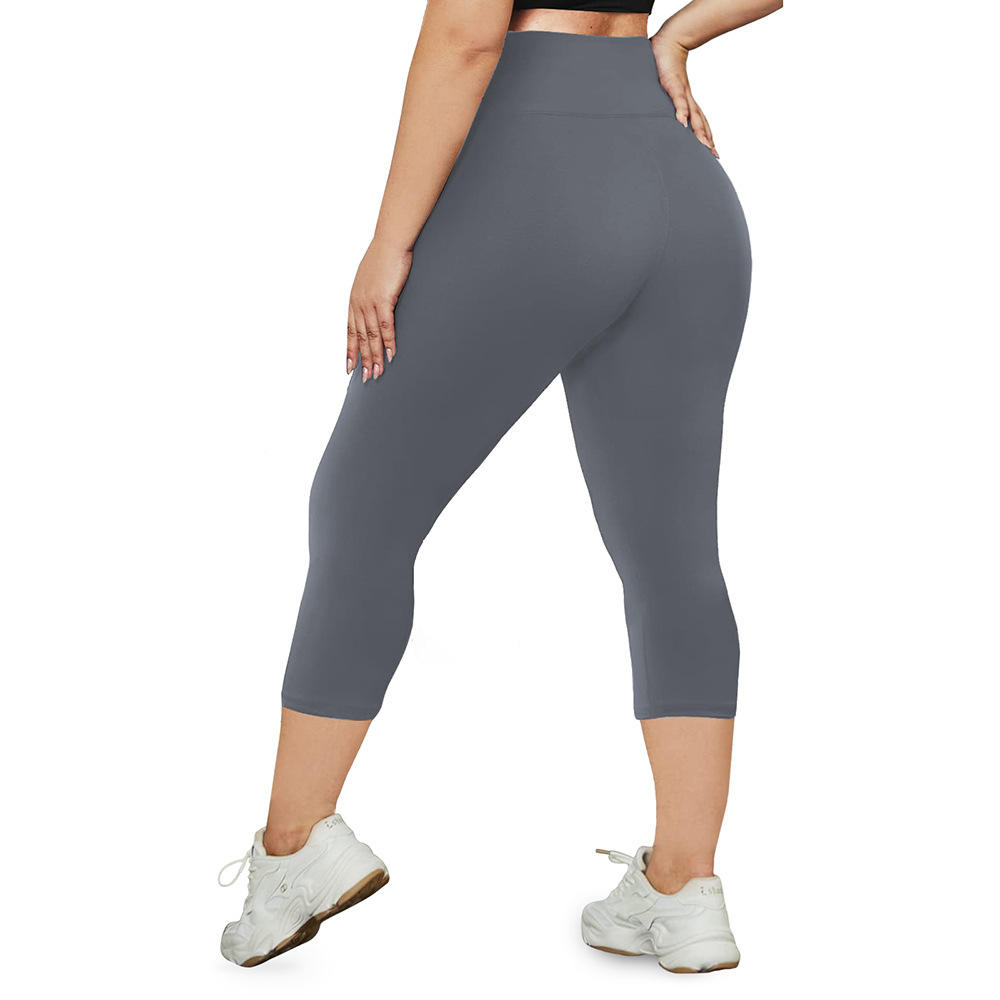 Dark gray plus size yoga pants