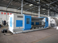 Tour CNC robuste CK61100F de haute précision Conception horizontale Système de contrôle GSK Lit plat pour le traitement de grandes pièces