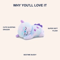 Maßgefertigtes Kawaii Schlafendes Dinosaurier-Plüschtier 25cm Superweiches Stofftier Kuscheltier für Automaten Kuschelgeschenk für Alle Altersgruppen Unisex 100%